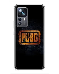 Чехол для Xiaomi 12T с картинкой «PUBG — золотой логотип»