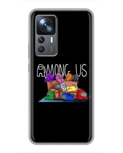 Чехол для Xiaomi 12T с картинкой «Логотип Among Us»