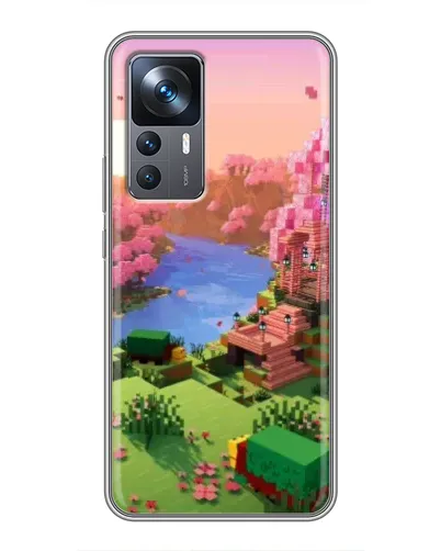 Чохол для Xiaomi 12T з картинкою «Рожеве дерево Minecraft»