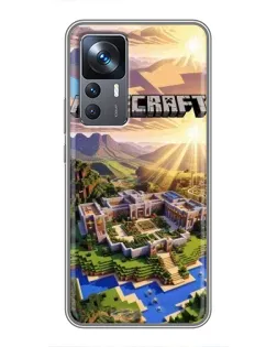 Чохол для Xiaomi 12T з картинкою «Minecraft панорама»
