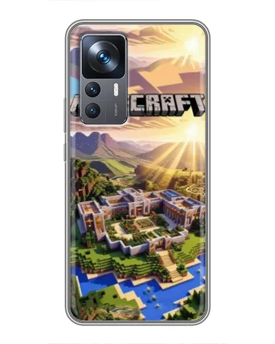 Чохол для Xiaomi 12T з картинкою «Minecraft панорама»