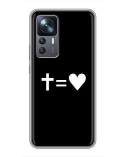Чохол для Xiaomi 12T з картинкою «Хрест та Серце»