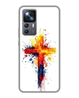 Чохол для Xiaomi 12T з картинкою «Акварельний хрест»