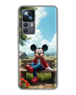 Чохол для Xiaomi 12T з картинкою «Міккі на лавці»