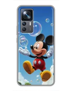Чохол для Xiaomi 12T з картинкою «Mickey та мильні бульбашки»