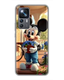 Чохол для Xiaomi 12T з картинкою «Міккі садівник»