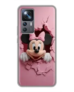 Чохол для Xiaomi 12T з картинкою «Мінні крізь стіну»