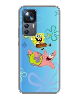 Чохол для Xiaomi 12T з картинкою «Спанч Боб та Патрік»