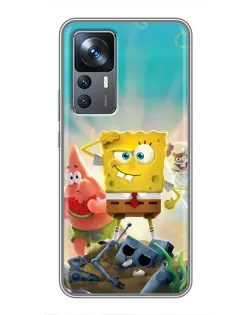 Чохол для Xiaomi 12T з картинкою «Спанч Боб переможець»