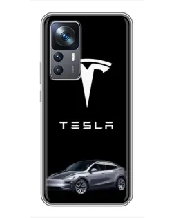 Чохол для Xiaomi 12T з картинкою «Tesla Model Y»