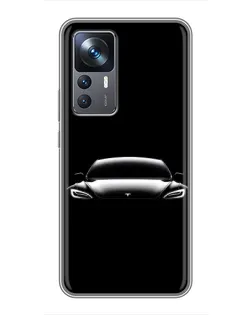 Чохол для Xiaomi 12T з картинкою «Фари Tesla Night»