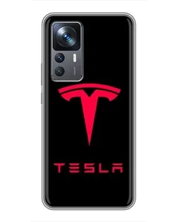 Чохол для Xiaomi 12T з картинкою «Tesla Red Logo»