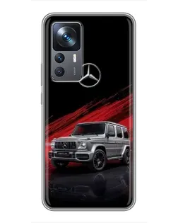 Чехол для Xiaomi 12T с картинкой «Mercedes G-Class красный»