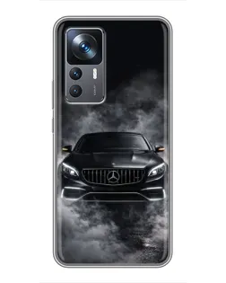 Чехол для Xiaomi 12T с картинкой «Mercedes в дыму»