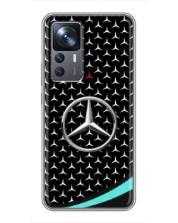 Чехол для Xiaomi 12T с картинкой «Mercedes — бирюзовый акцент»