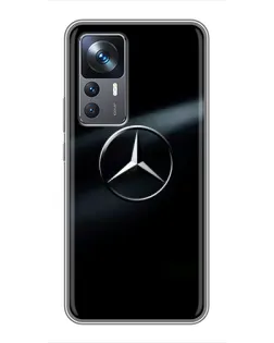 Чехол для Xiaomi 12T с картинкой «Mercedes на металле»