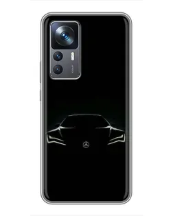 Чохол для Xiaomi 12T з картинкою «Mercedes — силует авто» Чохол для Xiaomi 12T з картинкою «Mercedes — силует авто»