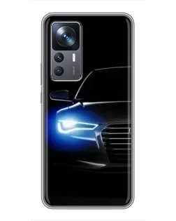 Чохол для Xiaomi 12T з картинкою «Неоновий погляд Audi»