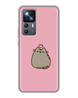 Чохол для Xiaomi 12T з картинкою «Pusheen серце»