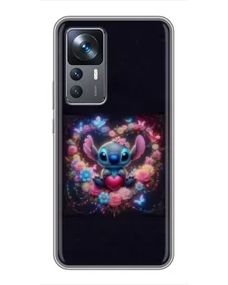 Чехол для Xiaomi 12T с картинкой «Stitch в цветах» Чехол для Xiaomi 12T с картинкой «Stitch в цветах»