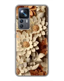Чохол для Xiaomi 12T з картинкою «Бежевий флористичний декор» Чохол для Xiaomi 12T з картинкою «Бежевий флористичний декор»