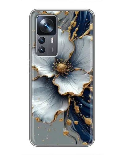 Чохол для Xiaomi 12T з картинкою «Біла квітка та золотий флюїд» Чохол для Xiaomi 12T з картинкою «Біла квітка та золотий флюїд»