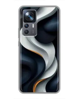 Чохол для Xiaomi 12T з картинкою «Об'ємні чорно-білі стрічки» Чохол для Xiaomi 12T з картинкою «Об'ємні чорно-білі стрічки»