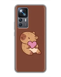 Чохол для Xiaomi 12T з картинкою «Капібара з серцем» Чохол для Xiaomi 12T з картинкою «Капібара з серцем»