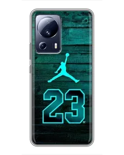 Чехол для Xiaomi 13 Lite с картинкой «Jordan Cyan 23»