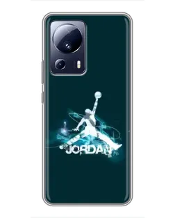 Чехол для Xiaomi 13 Lite с картинкой «Jordan Blue Fire»