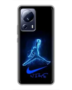 Чехол для Xiaomi 13 Lite с картинкой «Jordan Neon Blue»