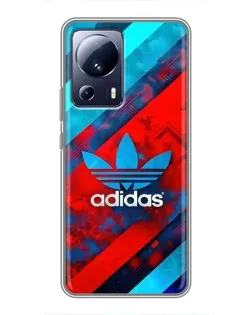 Чехол для Xiaomi 13 Lite с картинкой «Абстракция Adidas»