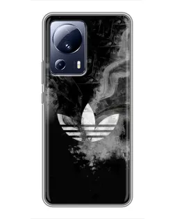 Чехол для Xiaomi 13 Lite с картинкой «Абстрактный дым Adidas»