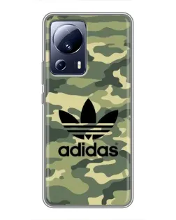 Чехол для Xiaomi 13 Lite с картинкой «Милитари стиль Adidas»