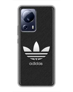 Чехол для Xiaomi 13 Lite с картинкой «Adidas Карбоновая текстура»