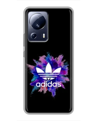 Чехол для Xiaomi 13 Lite с картинкой «Взрыв красок Adidas»