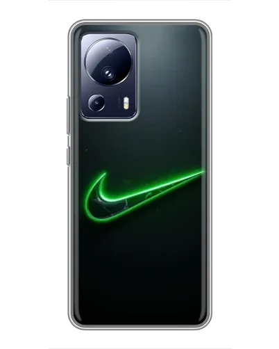 Чехол для Xiaomi 13 Lite с картинкой «Неоновый контур Nike»