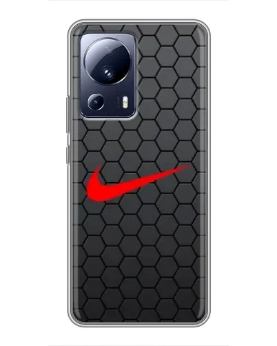 Чехол для Xiaomi 13 Lite с картинкой «Nike — карбоновая сетка»