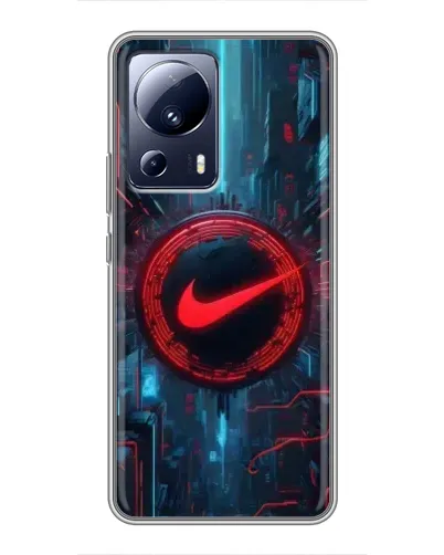 Чехол для Xiaomi 13 Lite с картинкой «Техногенный стиль Nike»