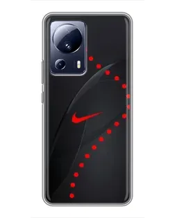 Чехол для Xiaomi 13 Lite с картинкой «Абстрактный дизайн Nike»