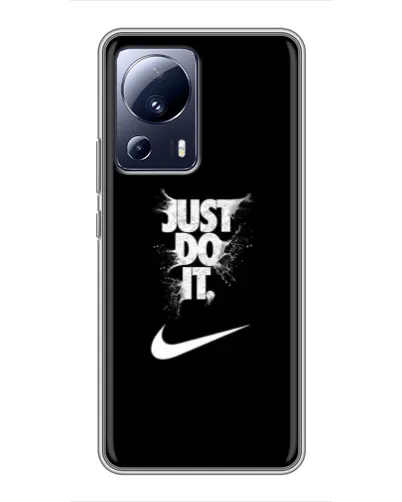 Чехол для Xiaomi 13 Lite с картинкой «Текстовый принт Nike»