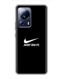 Чехол для Xiaomi 13 Lite с картинкой «Минимализм от Nike»