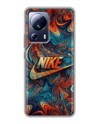Чехол для Xiaomi 13 Lite с картинкой «Nike в абстракции»