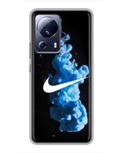 Чехол для Xiaomi 13 Lite с картинкой «Nike и синий дым»