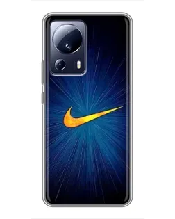 Чехол для Xiaomi 13 Lite с картинкой «Синий пульс Nike»