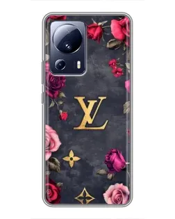 Чехол для Xiaomi 13 Lite с картинкой «Цветочный Louis Vuitton»