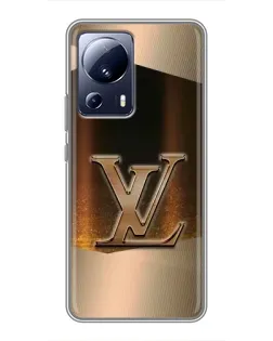 Чехол для Xiaomi 13 Lite с картинкой «LV — золотое сияние»