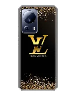 Чехол для Xiaomi 13 Lite с картинкой «LV — золотые искры»