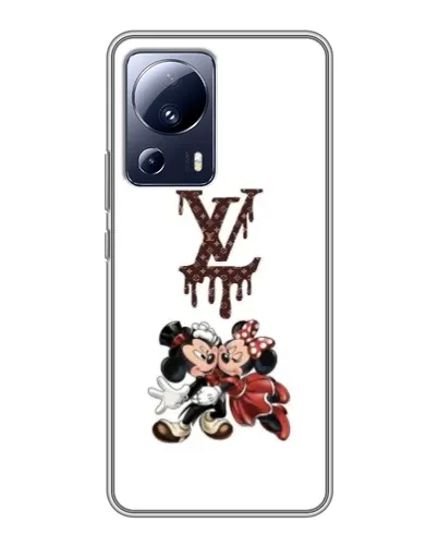 Чехол для Xiaomi 13 Lite с картинкой «LV и Микки Маус»