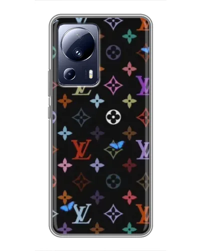 Чехол для Xiaomi 13 Lite с картинкой «Цветная монограмма LV»